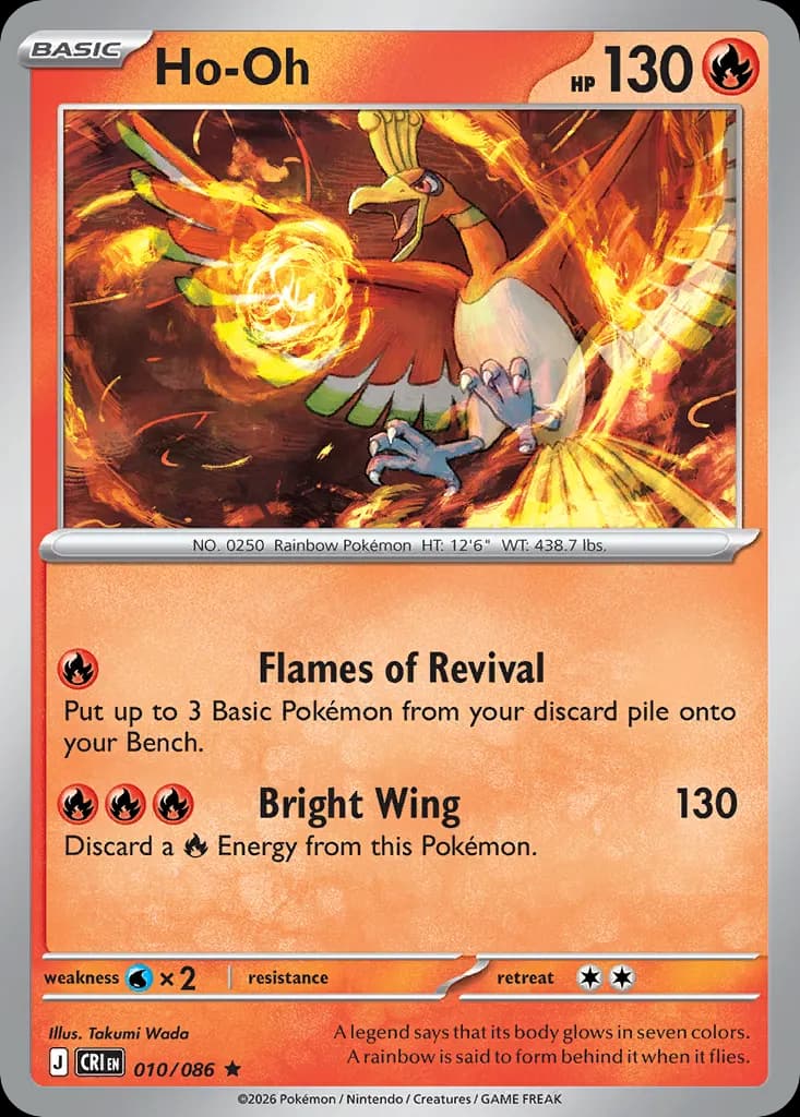 Ho-Oh — Chaos Rising 10 Pokémon card