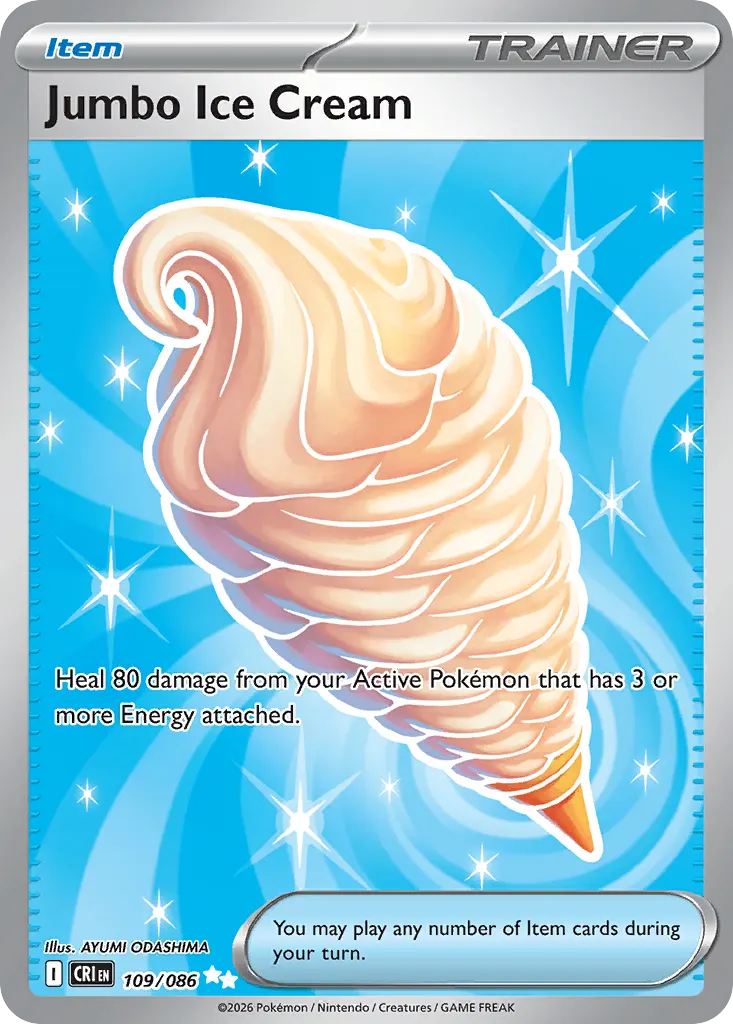 Jumbo Ice Cream — Chaos Rising 109 Pokémon card
