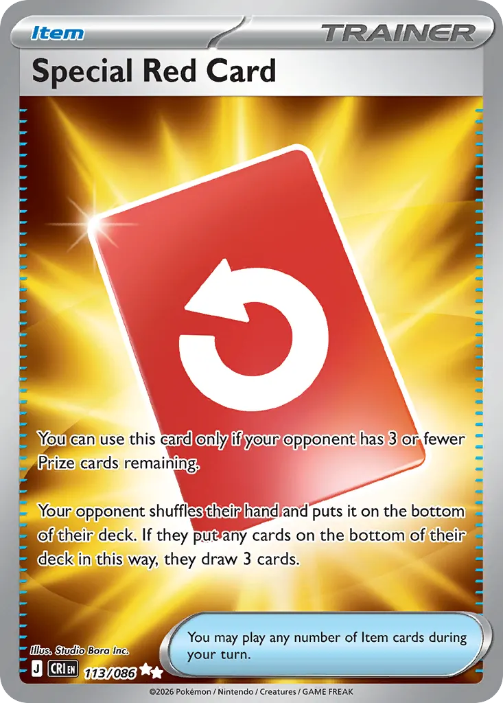 Special Red Card — Chaos Rising 113 Pokémon card