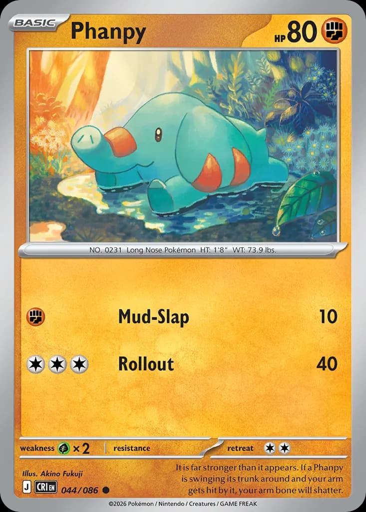 Phanpy — Chaos Rising 44 Pokémon card