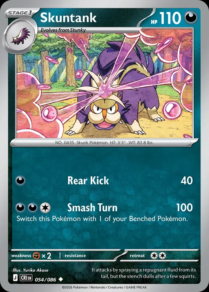 Skuntank — Chaos Rising 54 Pokémon card