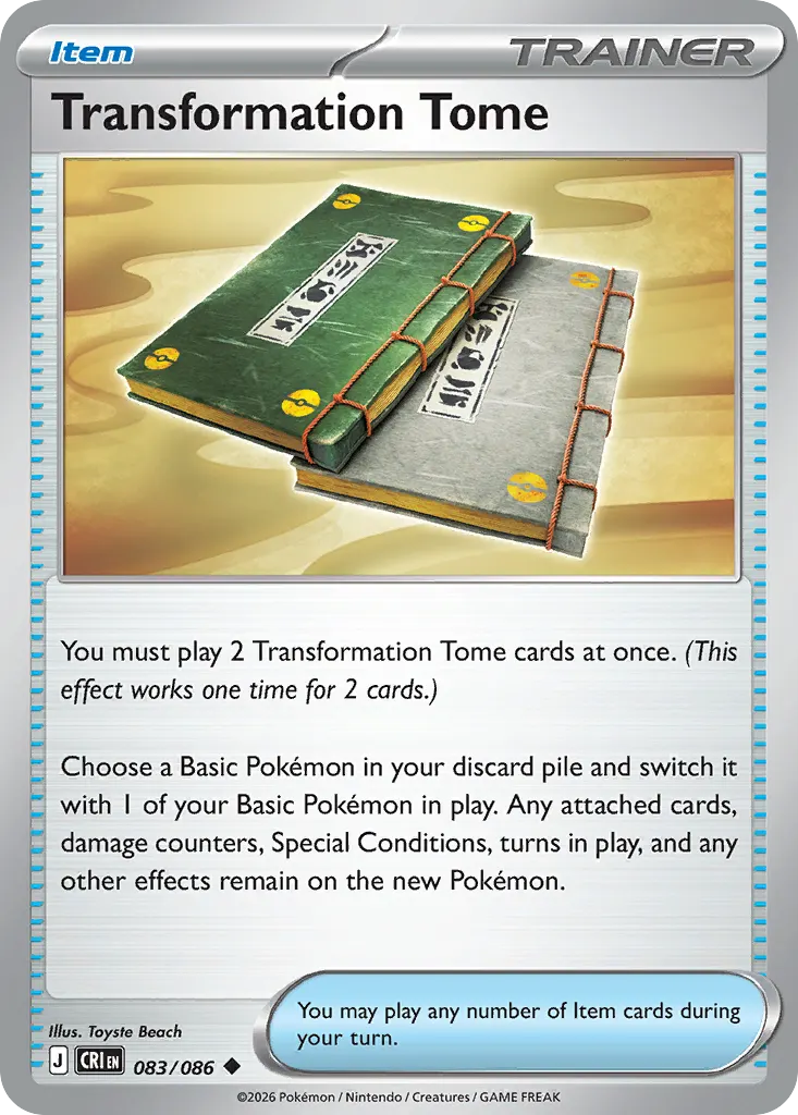 Transformation Tome — Chaos Rising 83 Pokémon card