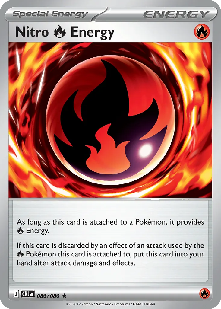 Nitro Fire Energy — Chaos Rising 86 Pokémon card