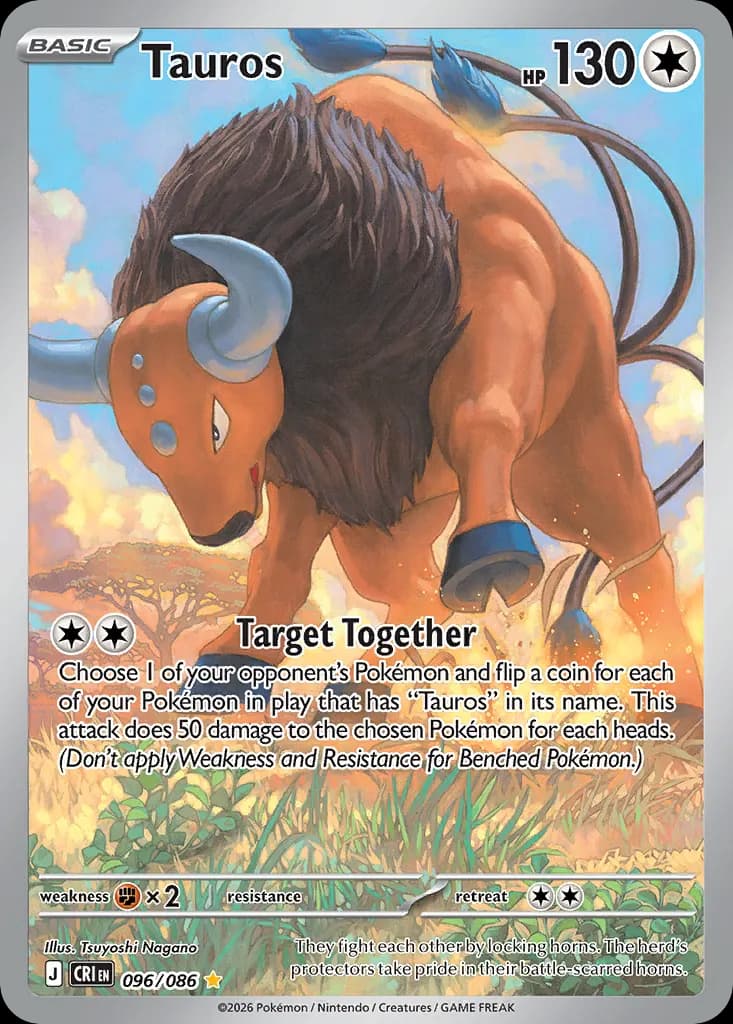Tauros — Chaos Rising 96 Pokémon card