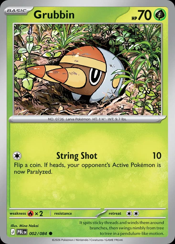 Grubbin — Pitch Black 2 Pokémon card