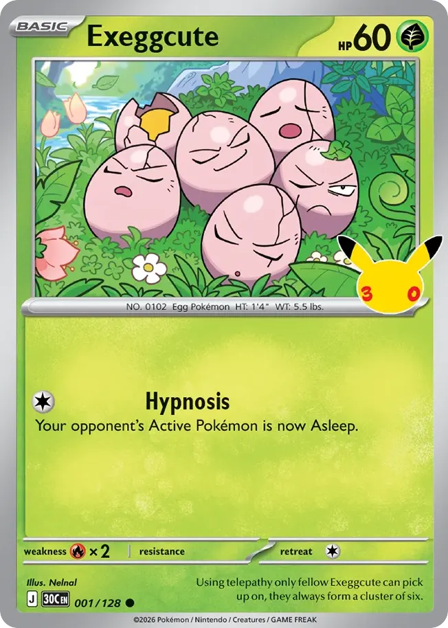 Exeggcute — 30th Celebration 1 Pokémon card