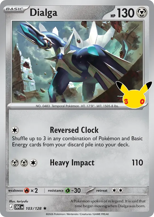 Dialga — 30th Celebration 103 Pokémon card