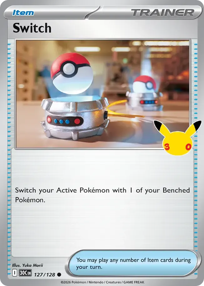 Switch — 30th Celebration 127 Pokémon card