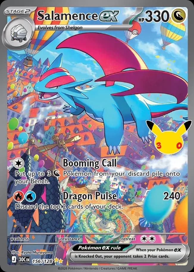 Salamence ex — 30th Celebration 156 Pokémon card