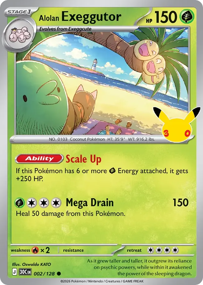Alolan Exeggutor — 30th Celebration 2 Pokémon card