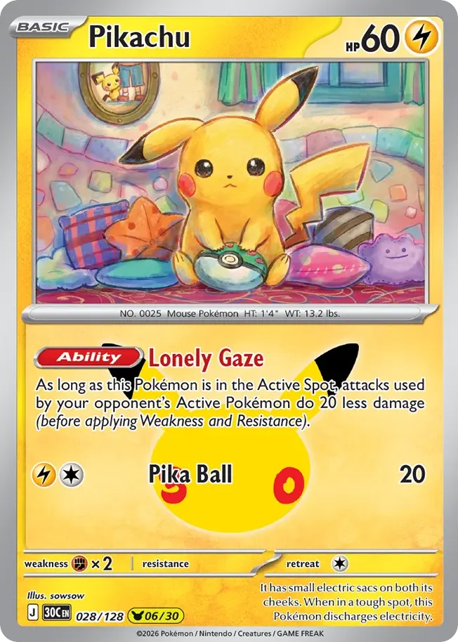 Pikachu — 30th Celebration 28 Pokémon card