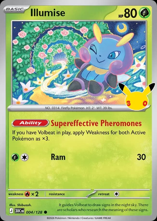 Illumise — 30th Celebration 4 Pokémon card