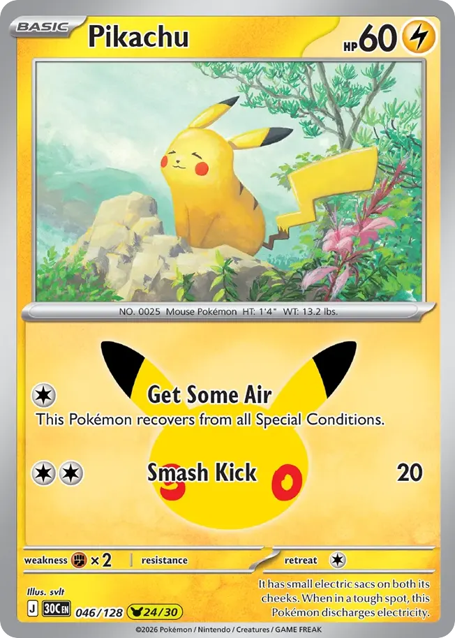 Pikachu — 30th Celebration 46 Pokémon card