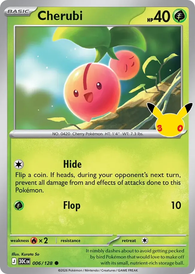 Cherubi — 30th Celebration 6 Pokémon card