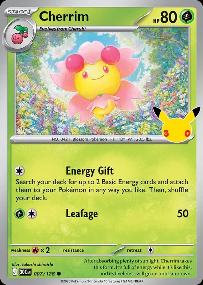 Cherrim — 30th Celebration 7 Pokémon card
