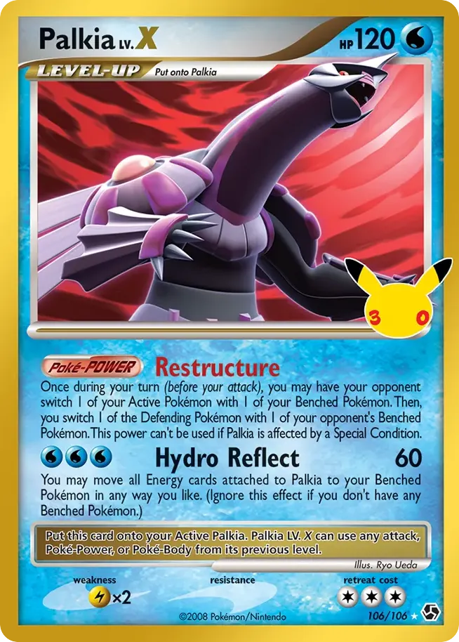 Palkia LV.X — 30th Celebration: Classic Collection 106 Pokémon card