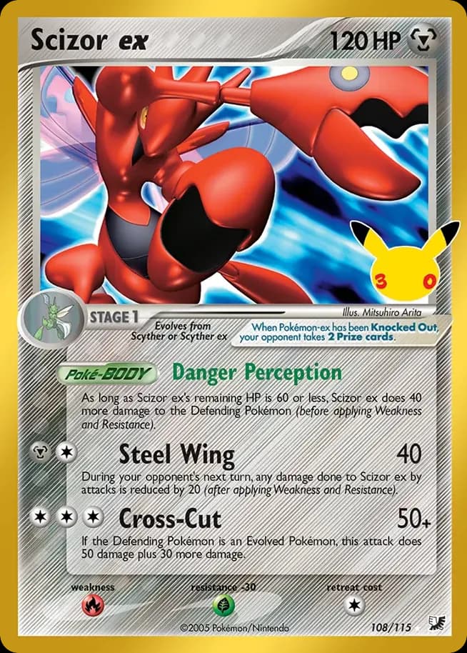 Scizor ex — 30th Celebration: Classic Collection 108 Pokémon card