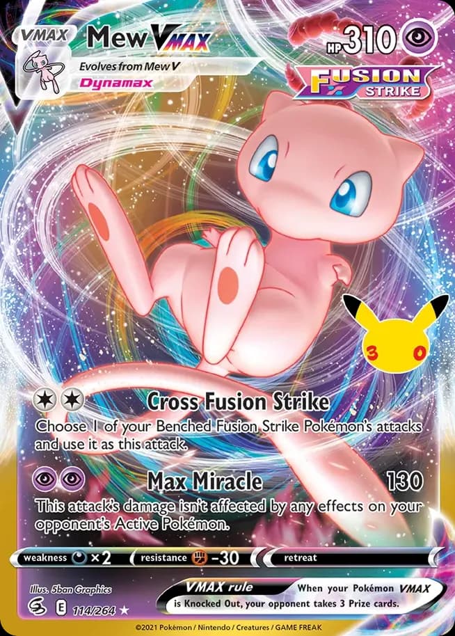 Mew VMAX — 30th Celebration: Classic Collection 114 Pokémon card