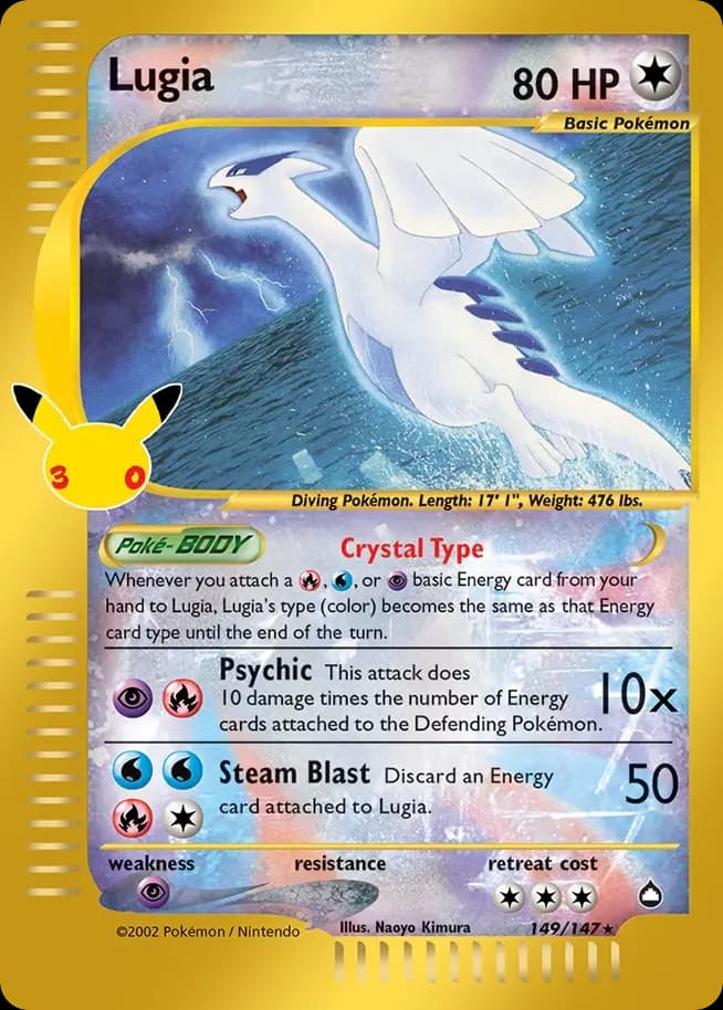 Lugia — 30th Celebration: Classic Collection 149 Pokémon card