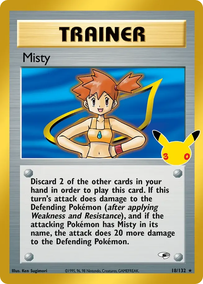 Misty — 30th Celebration: Classic Collection 18 Pokémon card