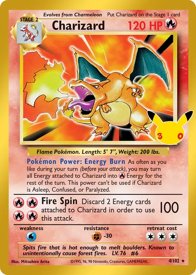 Charizard — 30th Celebration: Classic Collection 4 Pokémon card