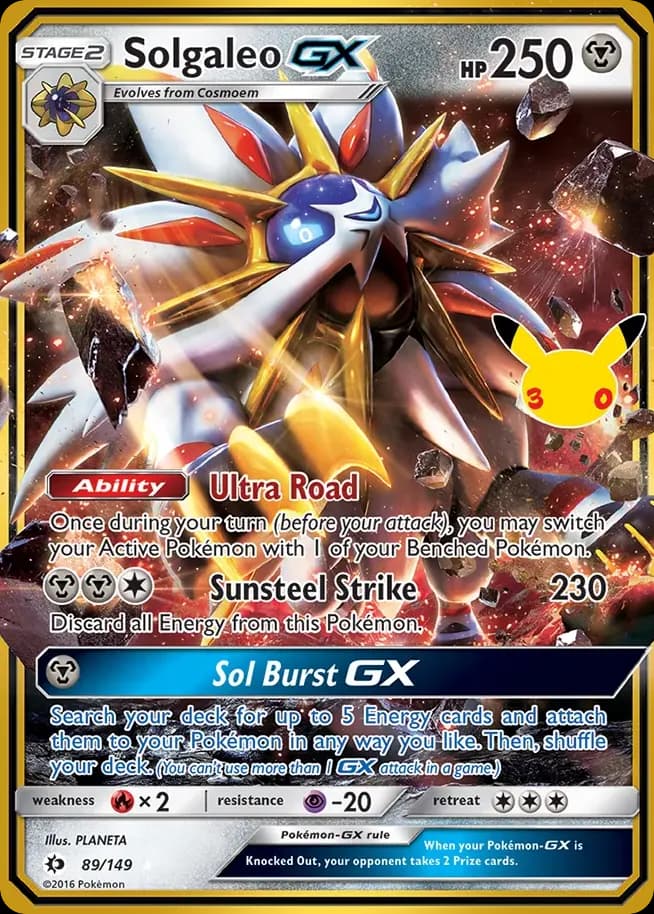 Solgaleo-GX — 30th Celebration: Classic Collection 89 Pokémon card