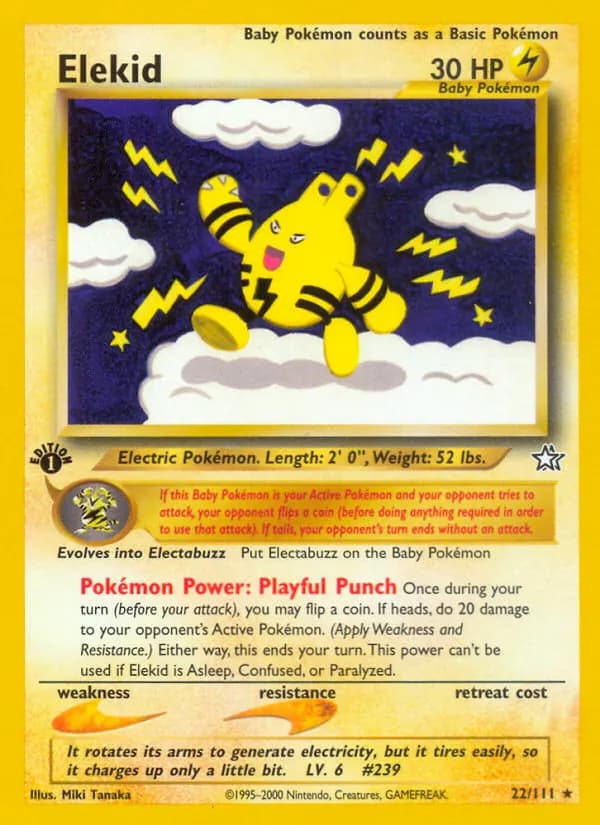 Elekid — Neo Genesis 22 Pokémon card