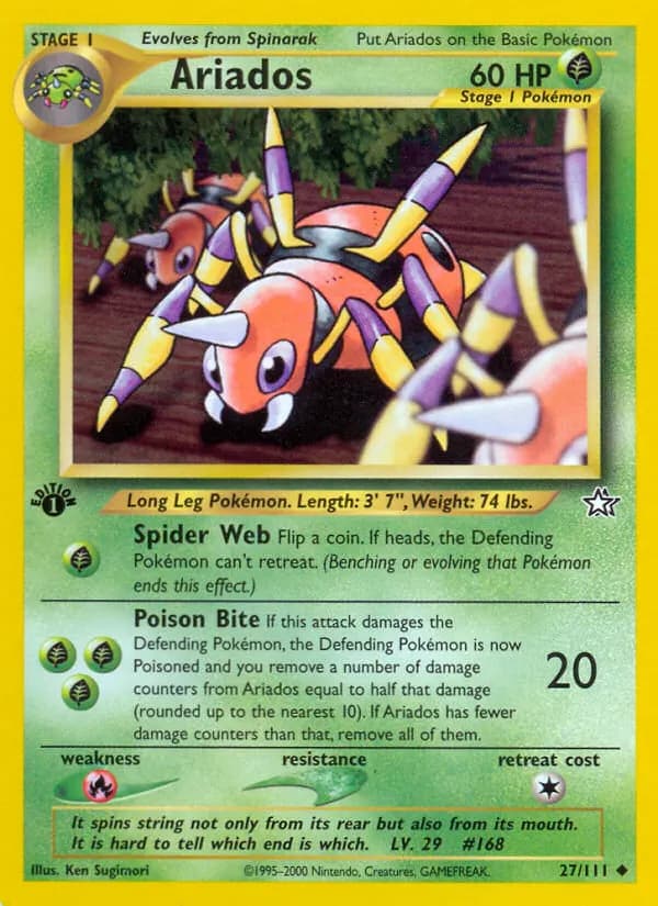 Ariados — Neo Genesis 27 German Pokémon card