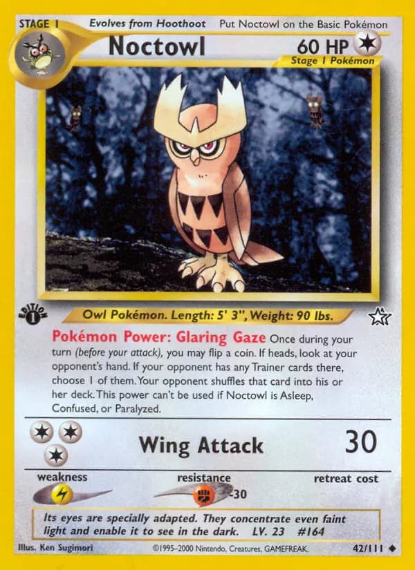 Noctowl — Neo Genesis 42 Pokémon card