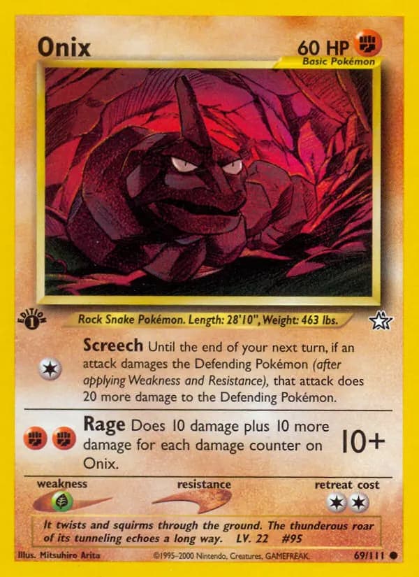 Onix — Neo Genesis 69 German Pokémon card