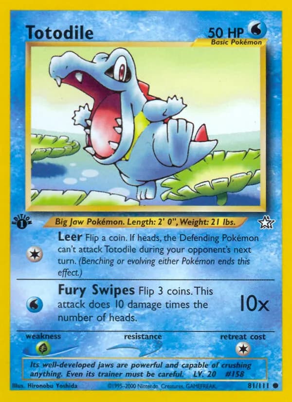 Totodile — Neo Genesis 81 Pokémon card