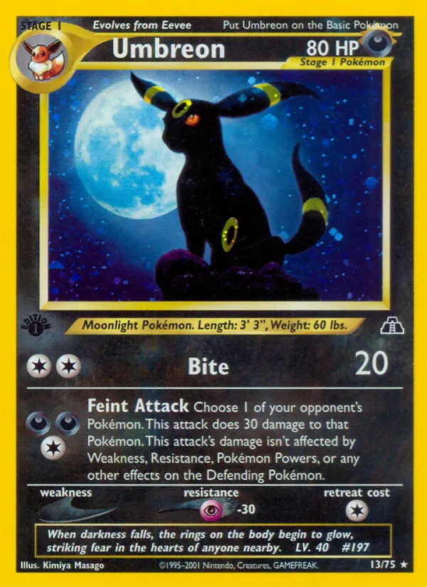 Umbreon — Neo Discovery 13 Pokémon card