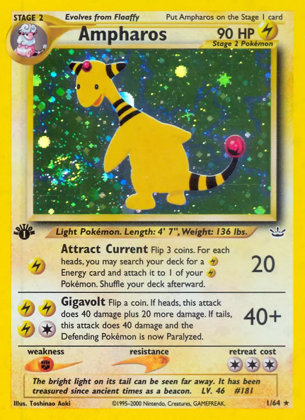 Ampharos — Neo Revelation 1 Pokémon card