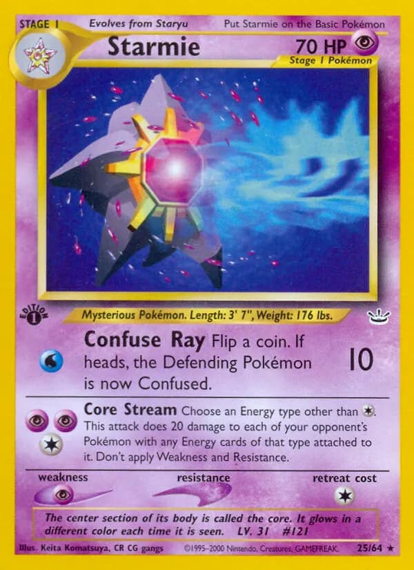 Starmie — Neo Revelation 25 Pokémon card