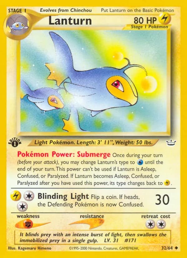 Lanturn — Neo Revelation 32 Pokémon card