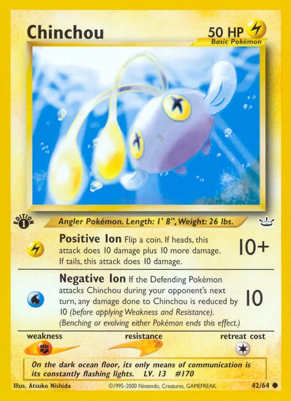 Chinchou — Neo Revelation 42 Pokémon card