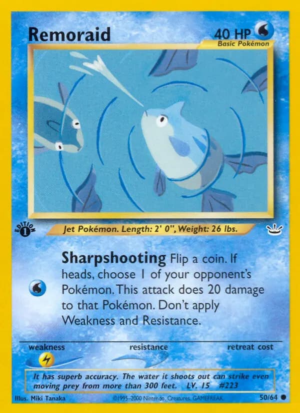 Remoraid — Neo Revelation 50 German Pokémon card