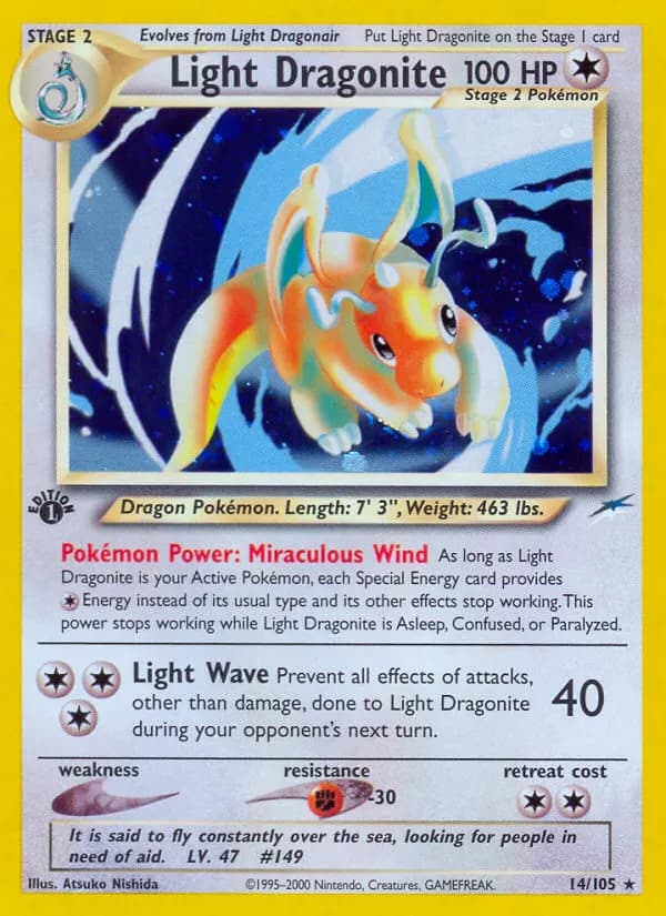 Helles Dragoran — Neo Destiny 14 German Pokémon card