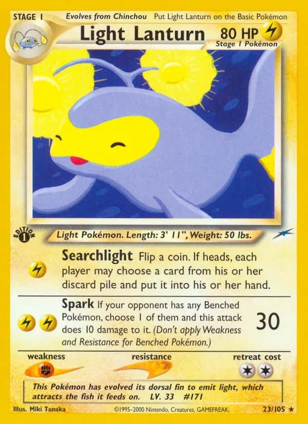 Light Lanturn — Neo Destiny 23 Pokémon card