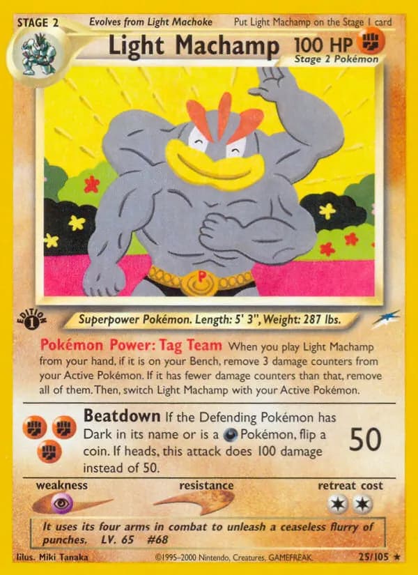 Helles Machomei — Neo Destiny 25 German Pokémon card