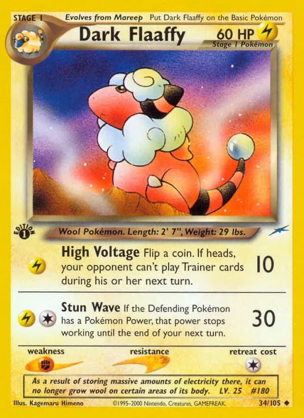 Dark Flaaffy — Neo Destiny 34 Pokémon card