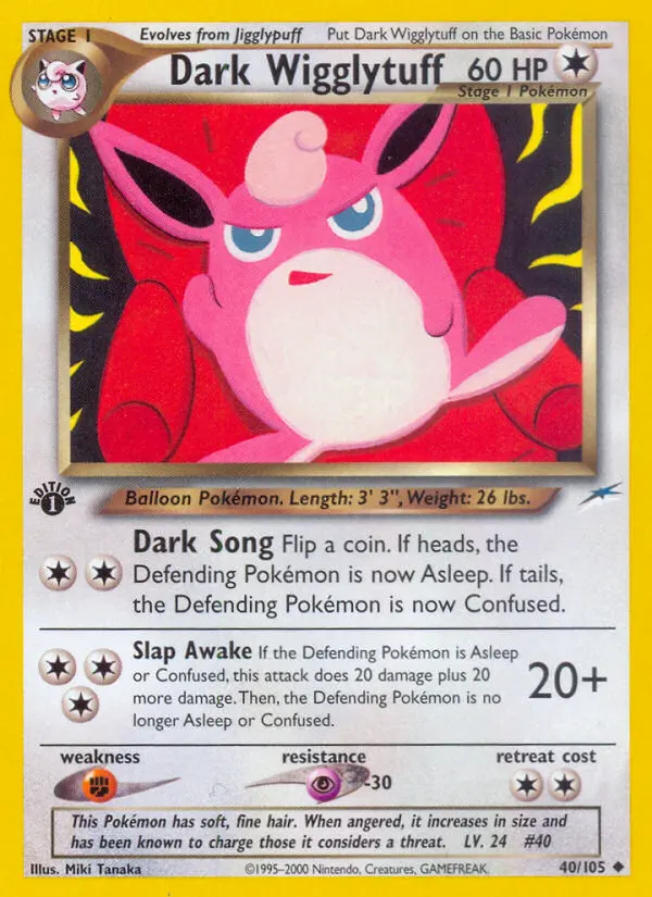Dunkles Knuddeluff — Neo Destiny 40 German Pokémon card