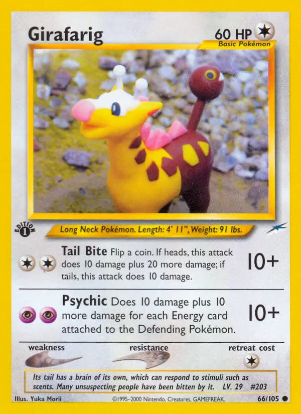 Girafarig — Neo Destiny 66 German Pokémon card