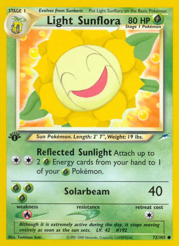 Helles Sonnflora — Neo Destiny 72 German Pokémon card