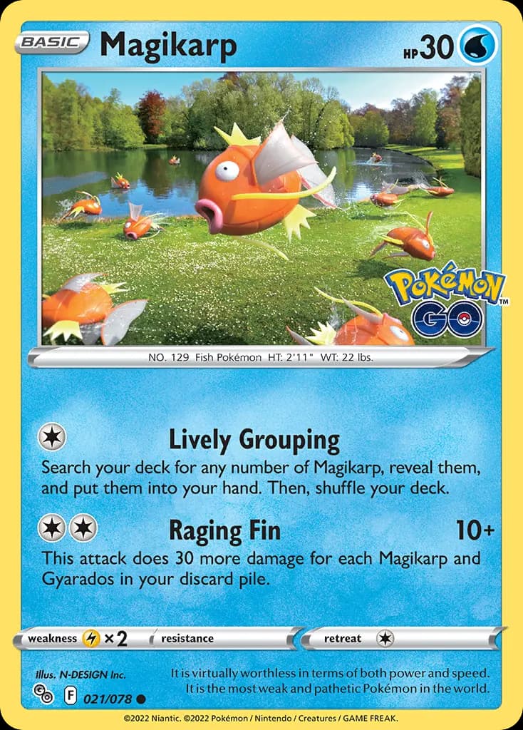 Magikarp — Pokémon GO 21 Pokémon card