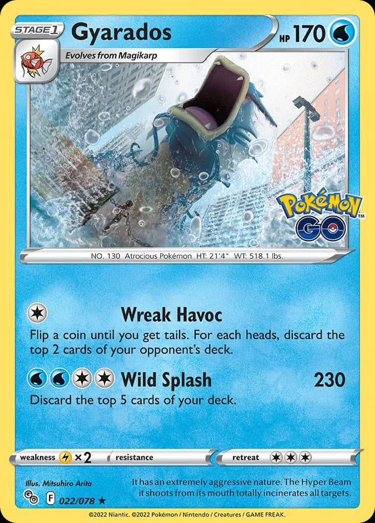 Gyarados — Pokémon GO 22 Pokémon card