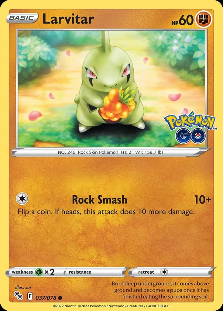 Larvitar — Pokémon GO 37 Pokémon card