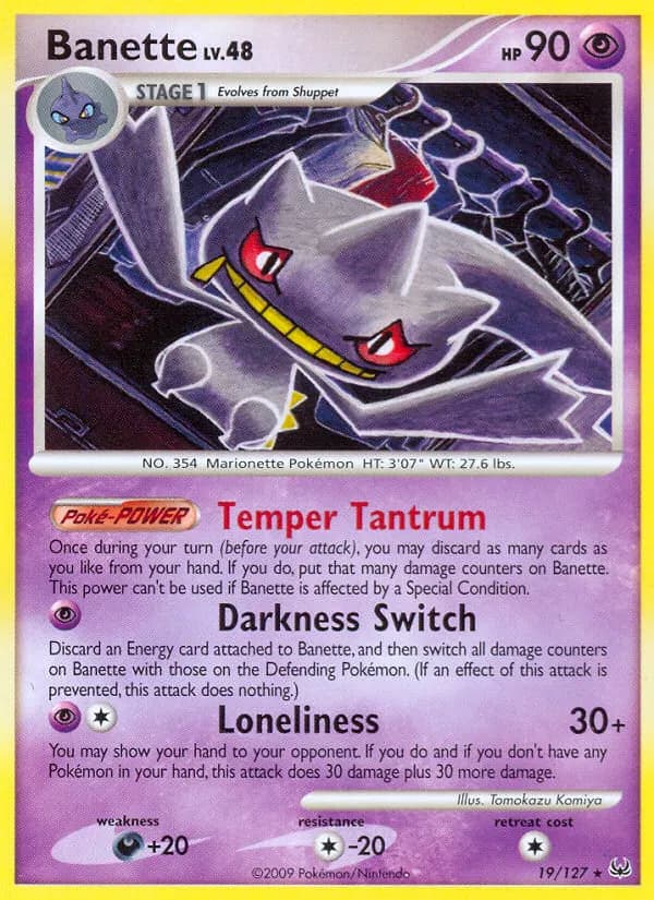 Banette — Platinum 19 Pokémon card