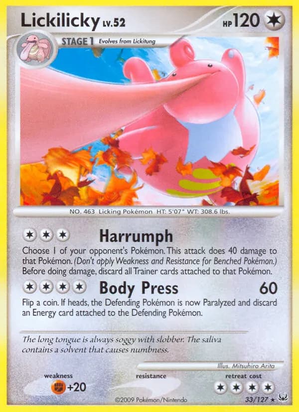 Lickilicky — Platinum 33 Pokémon card