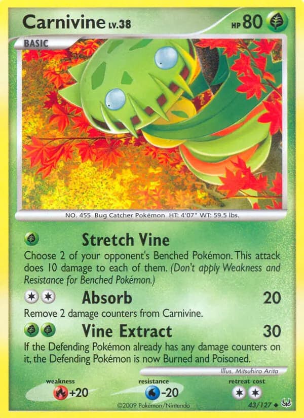 Carnivine — Platinum 43 Pokémon card